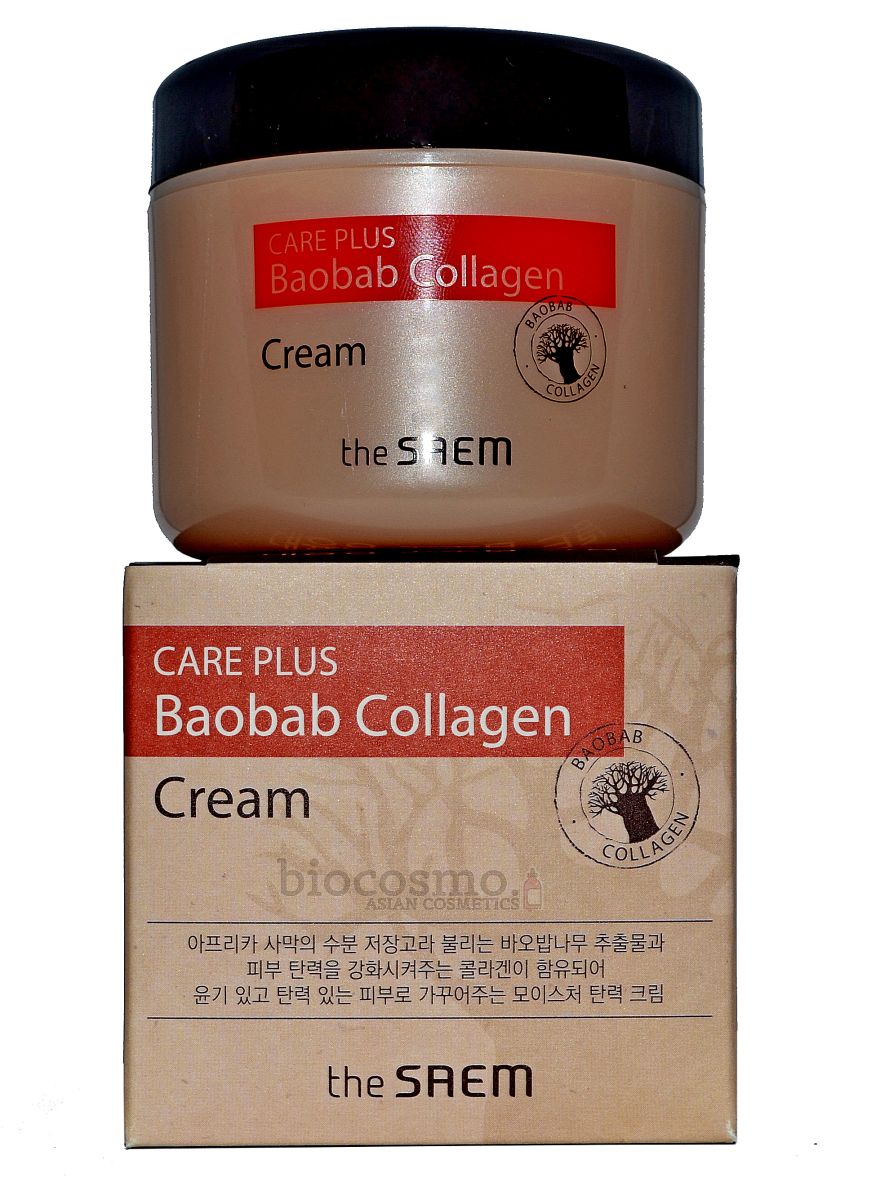 Крем для лица с коллагеном и баобабом THE SAEM Care Plus Baobab Collagen Cream - 100 мл